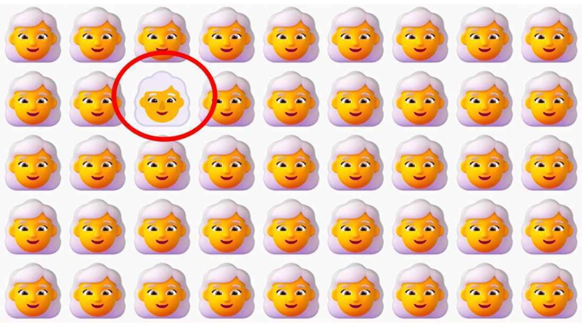 encontre o emoji da mulher diferente