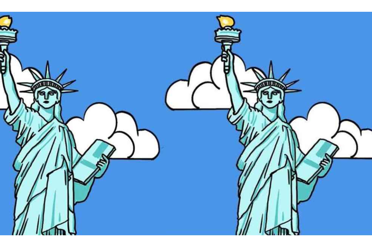 Teste de QI: identifique 3 diferenças na Estátua da Liberdade em 10 segundos Imagem - jagranjosh/reprodução