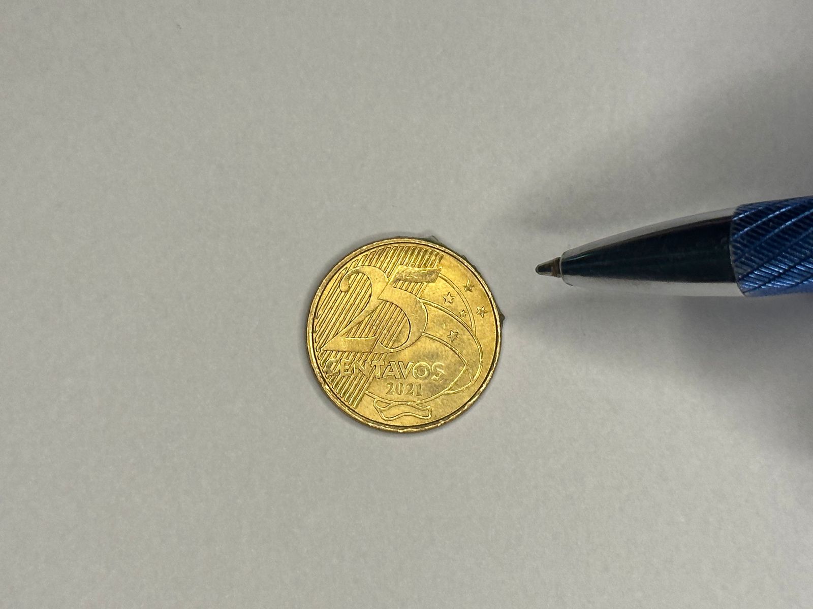 Moeda rara 25 centavos.
