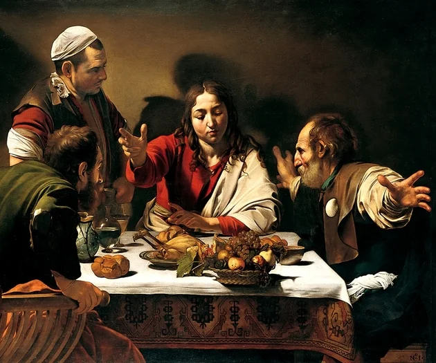 A Ceia de Emaús (1601), de Caravaggio. Tela do período Barroco/ Reprodução