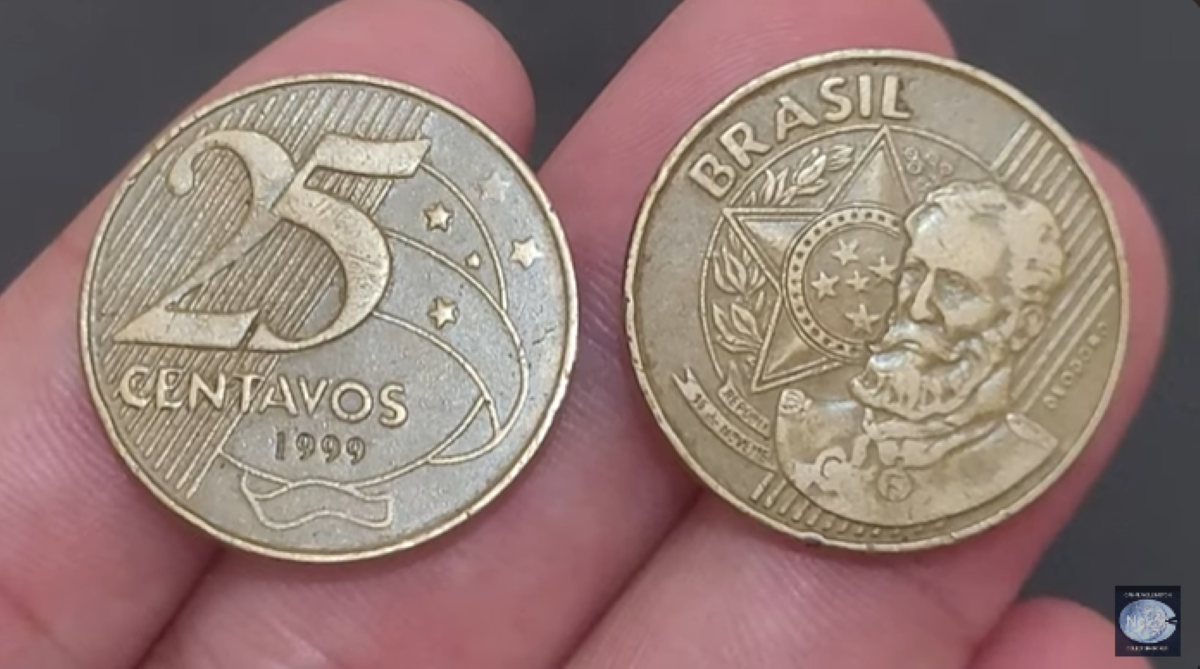 Cobiçada e valiosa: MOEDA de 25 CENTAVOS de 1999