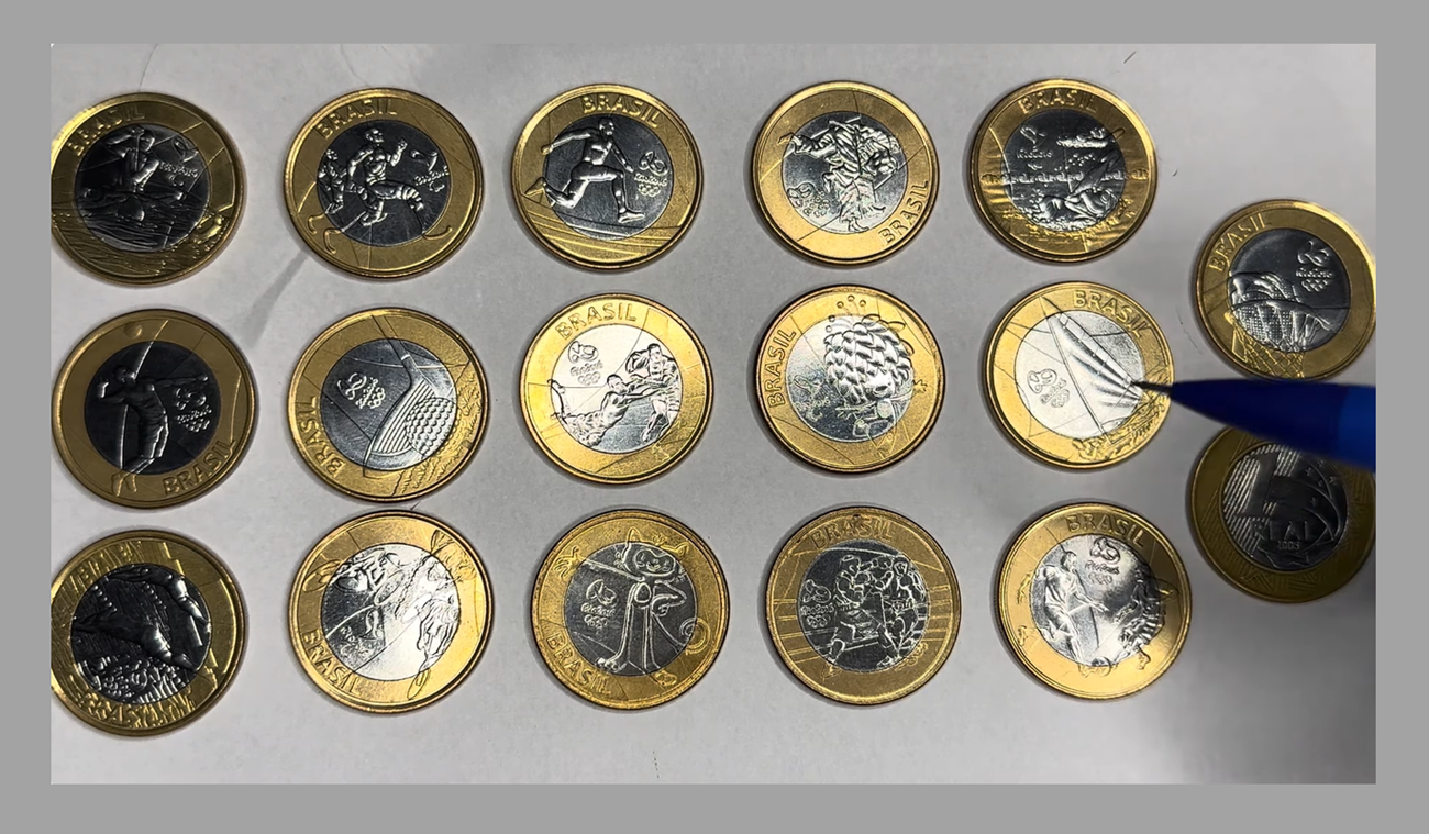 17 moedas de 1 real das olimpiadas