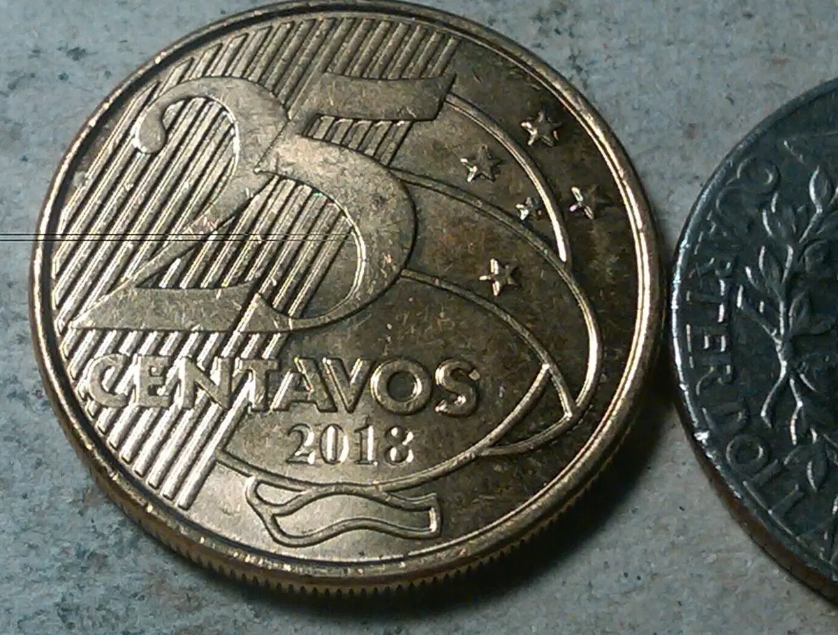 Moeda de 25 centavos de 2018 pode valer bastante! Confira os detalhes