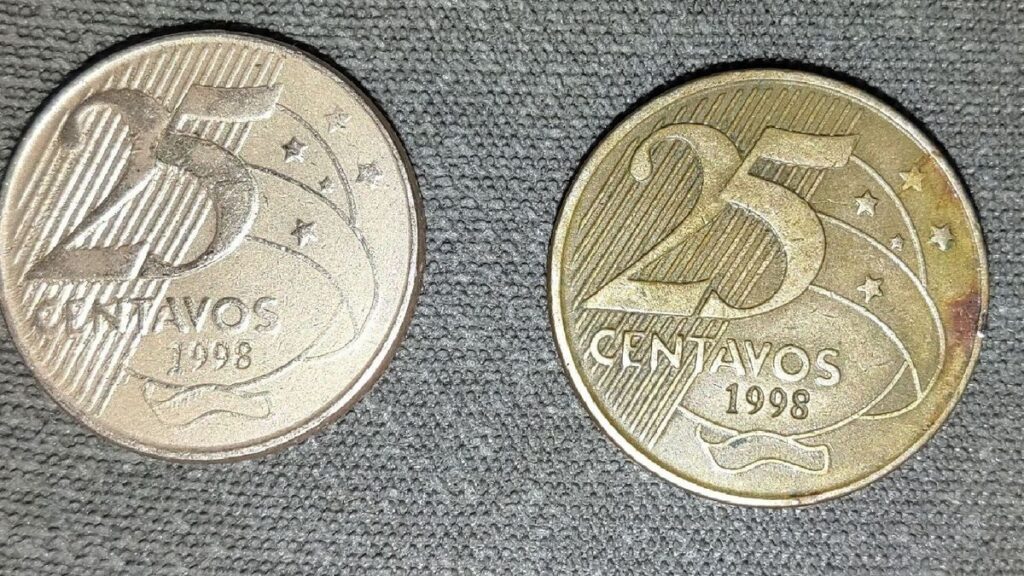 Estas três moedas de 25 Centavos já valem quase R$ 10 mil