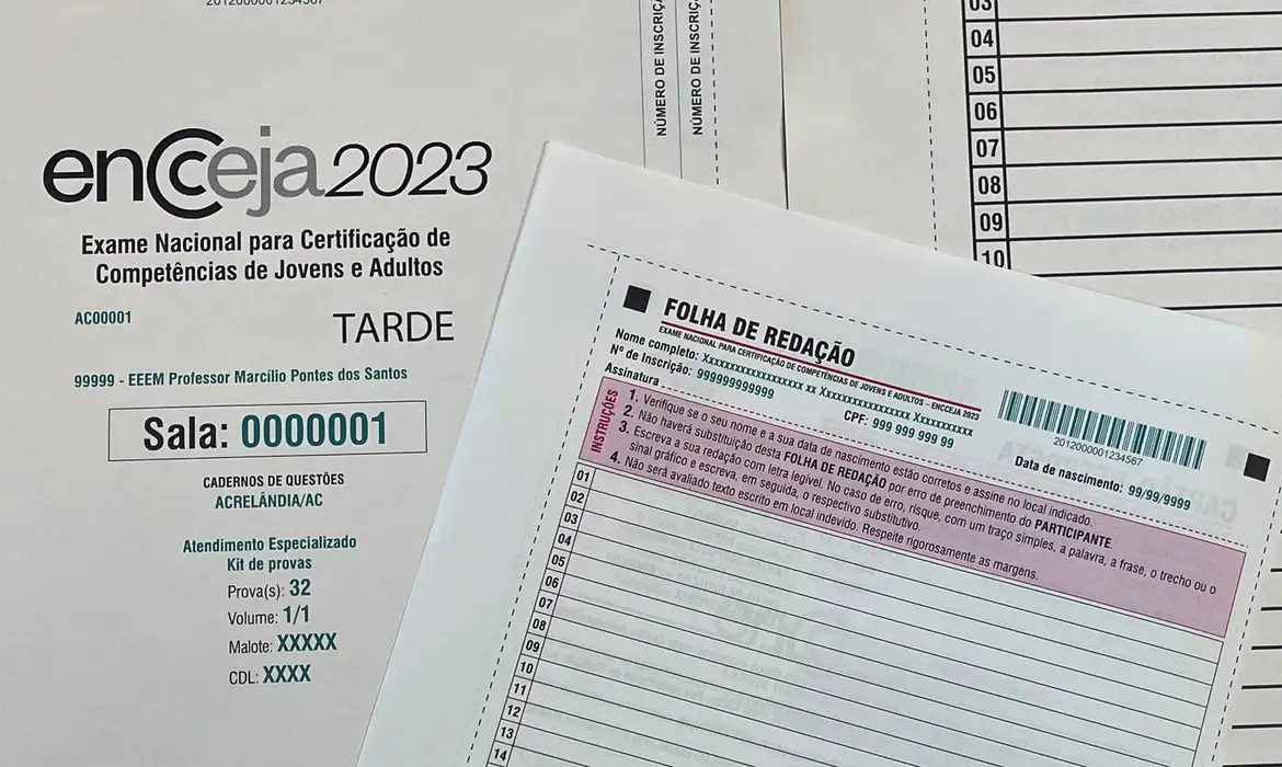 Provas do Encceja. Imagem: Ana Carla Sodré/Ascom/Inep