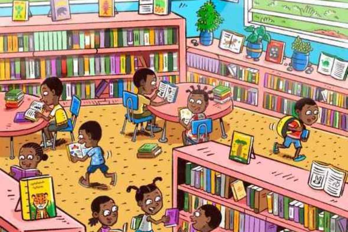 Onde está o pente na biblioteca? Imagem: Pinterest/Reprodução.