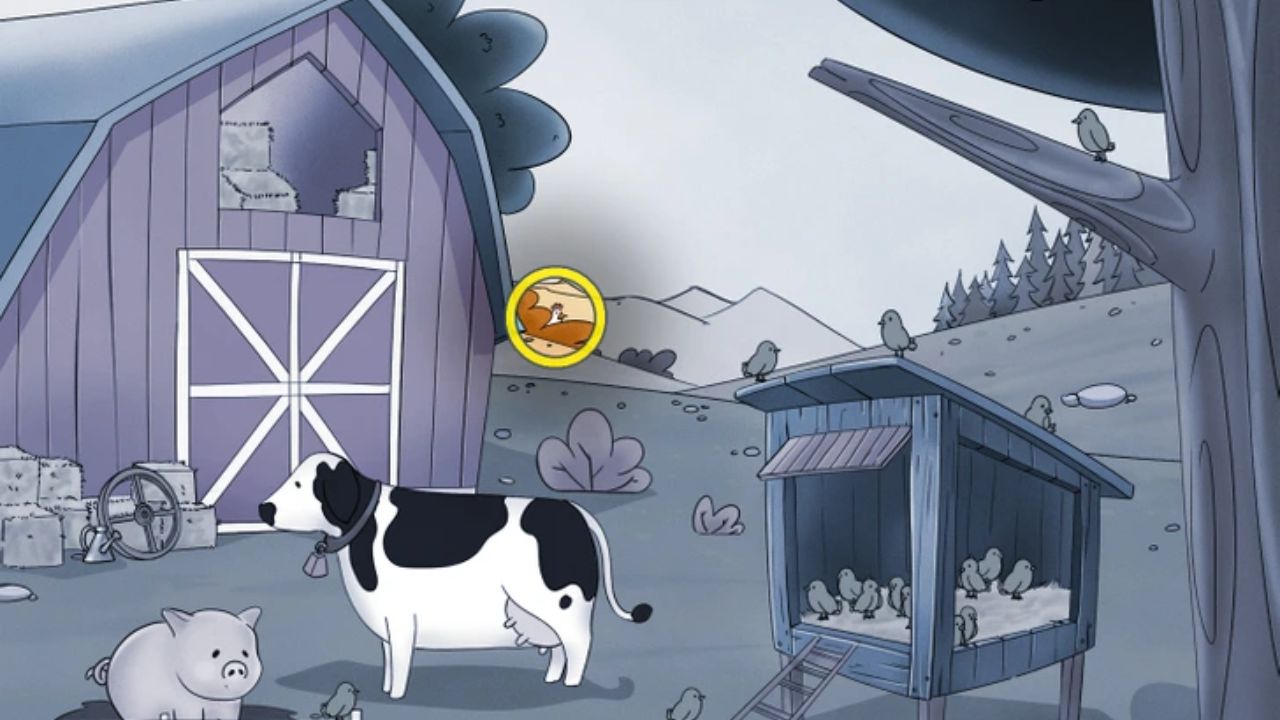 Resposta de onde se encontra a galinha