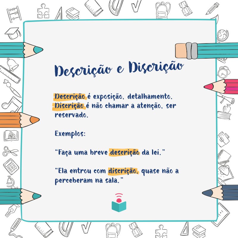 “Descrição” e “discrição”: você sabe qual é a diferença?