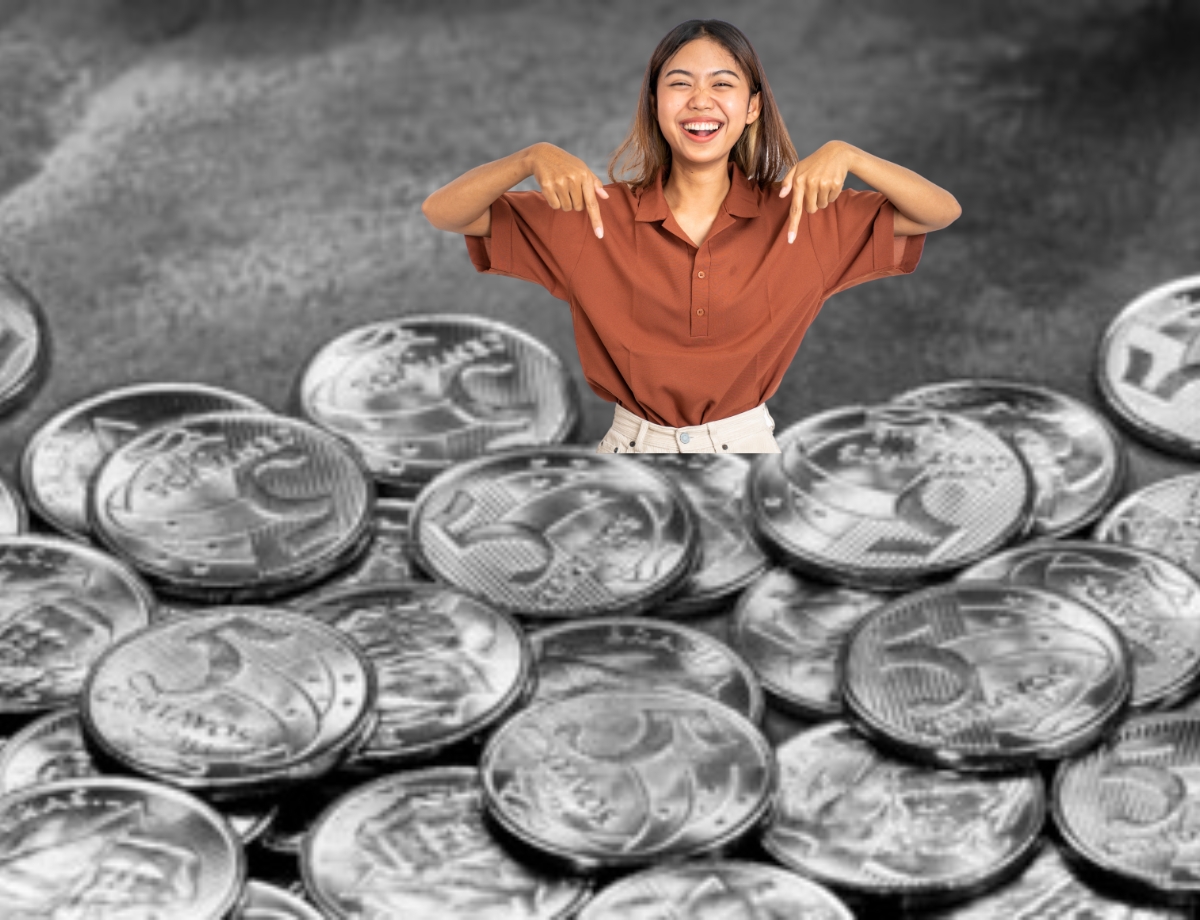Dinheiro no bolso com MOEDA INCOMUM de 5 centavos; saiba qual