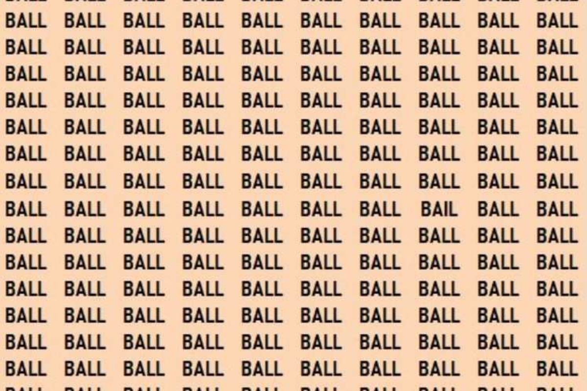 Encontre a palavra Bail neste desafio visual.