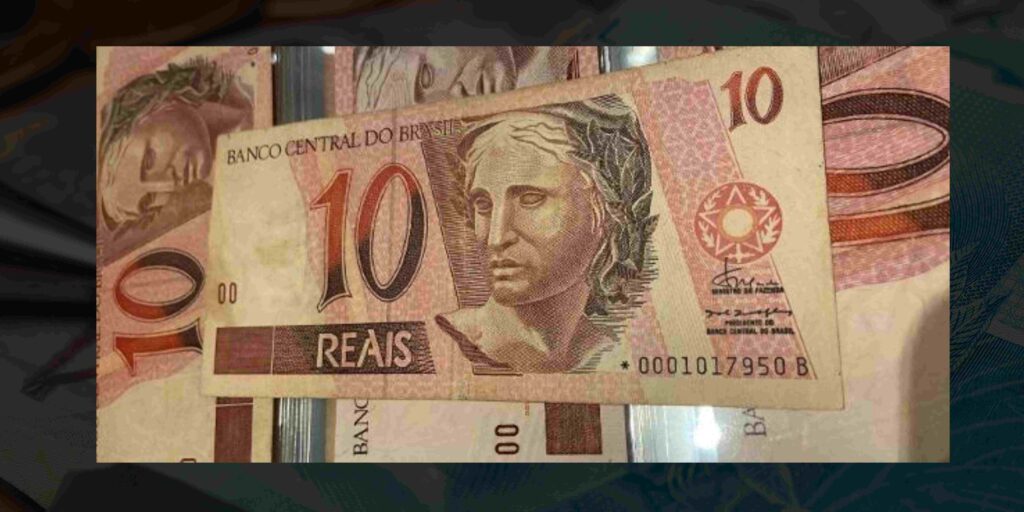 DETALHE que eleva o preço da nota de dez reais