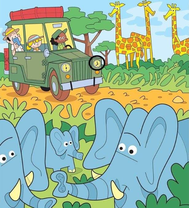 Resposta de onde está o relógio escondido na savana.