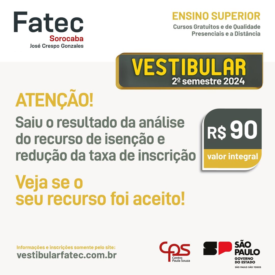 Vestibular Fatecs