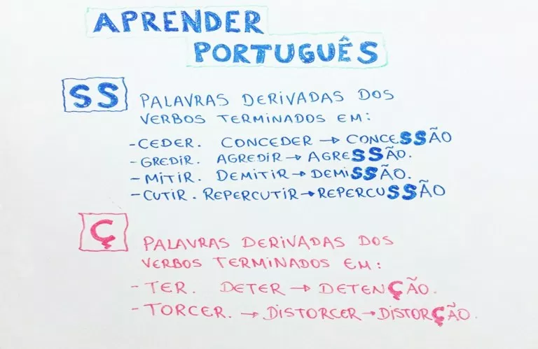 Como saber se é "ss" ou "ç"?