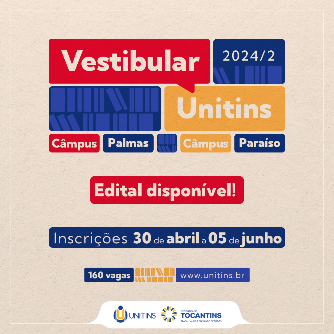 Vestibular 2024/2 da Unitins