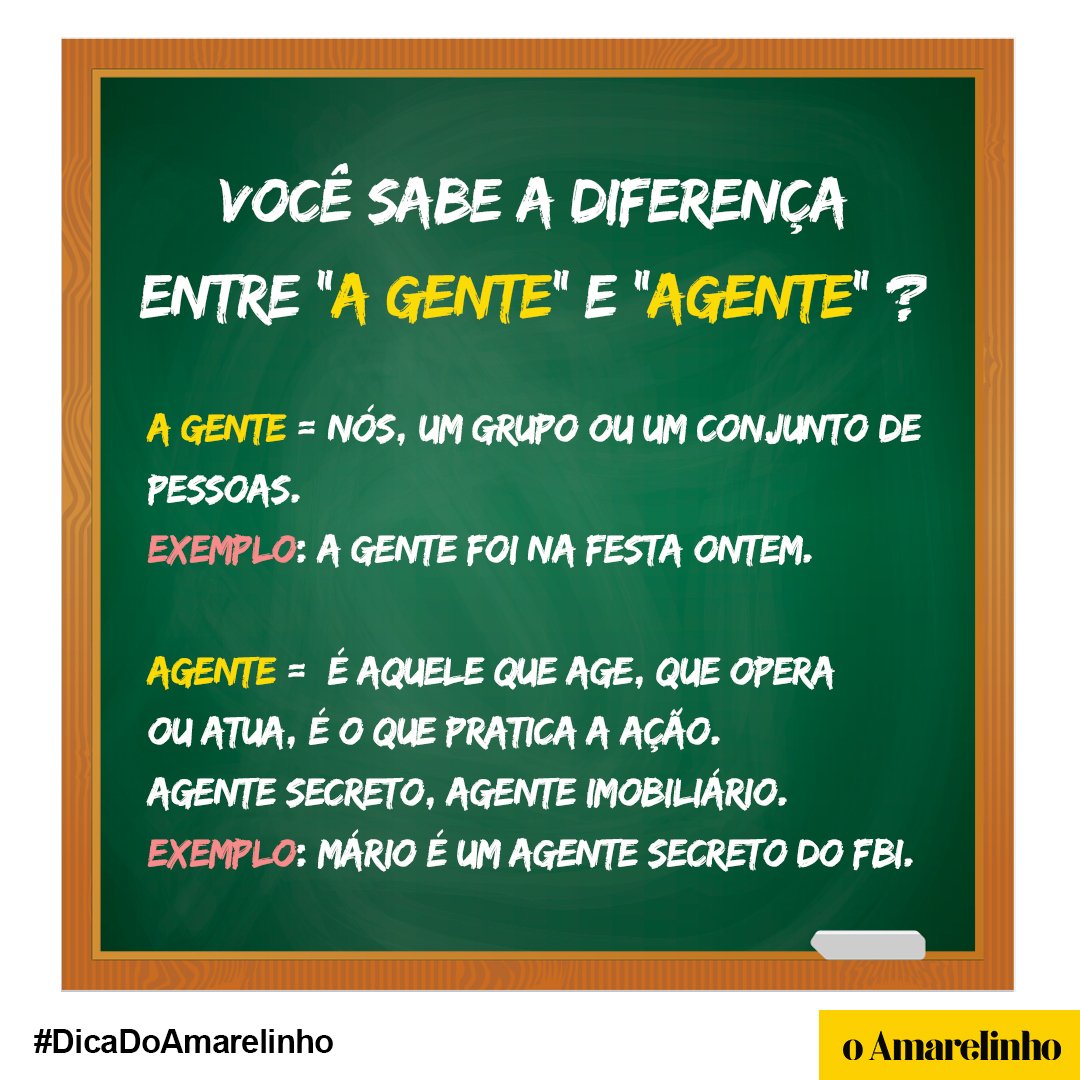 Dúvidas de português: "agente" ou "a gente"?