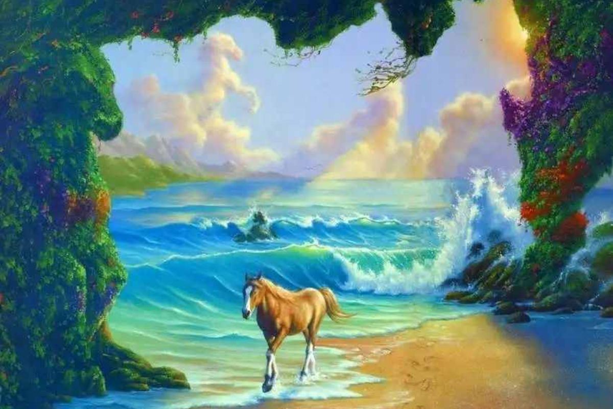 Encontre os 7 cavalos na imagem.