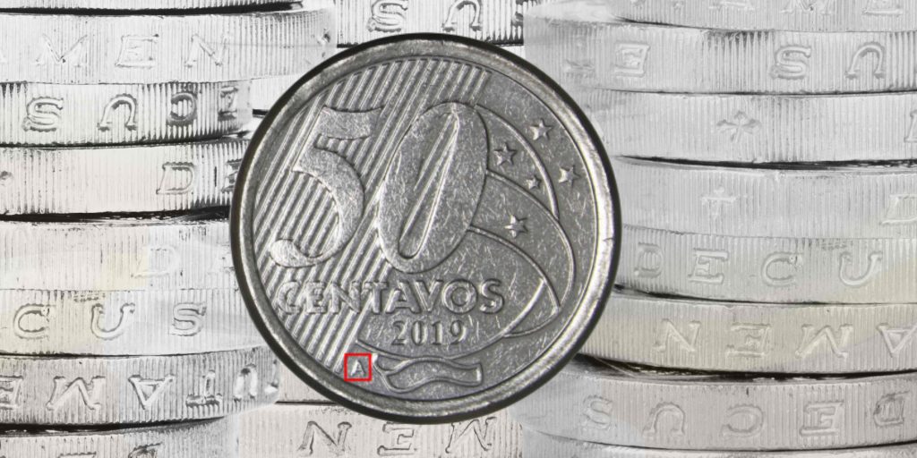 moeda rara de 50 centavos de 2019