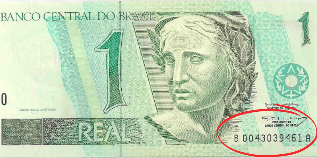 As cédulas de 1 real lançadas em 1994