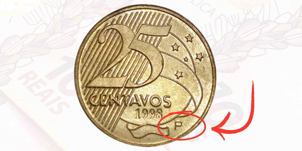 Moeda de 25 centavos de 1998 Moeda de 25 centavos de 1998