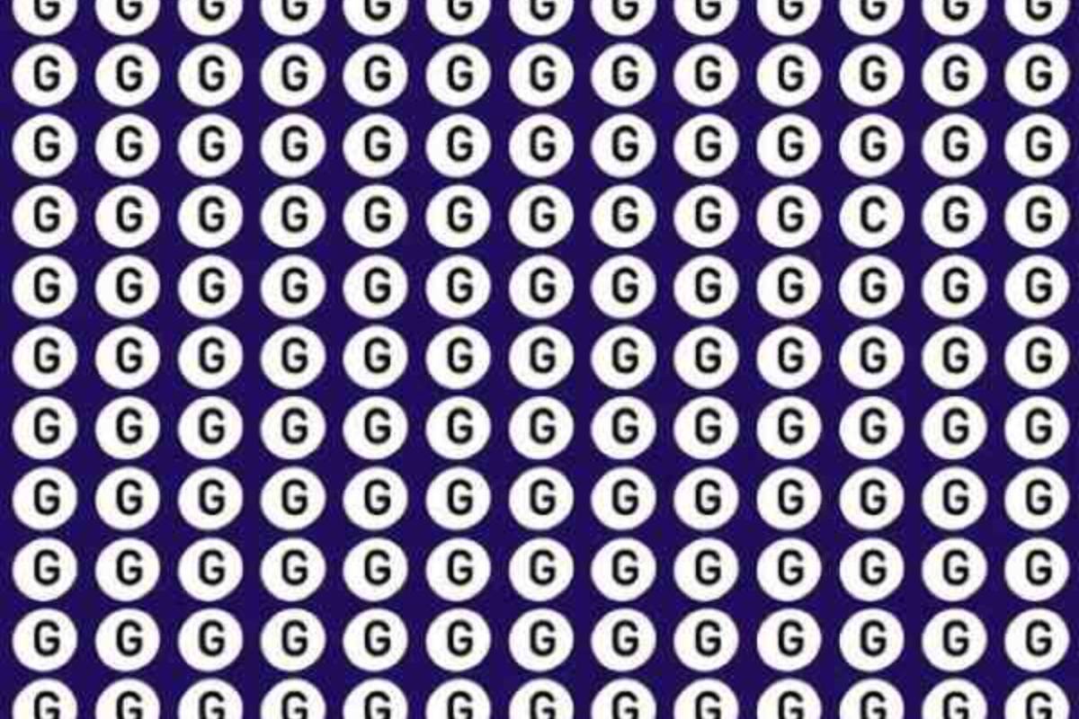 Encontre a letra C entre os G's.
