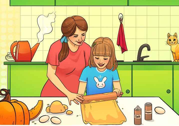 encontre o erro na imagem da cozinha crianca e mae Encontre o erro na imagem da cozinha.