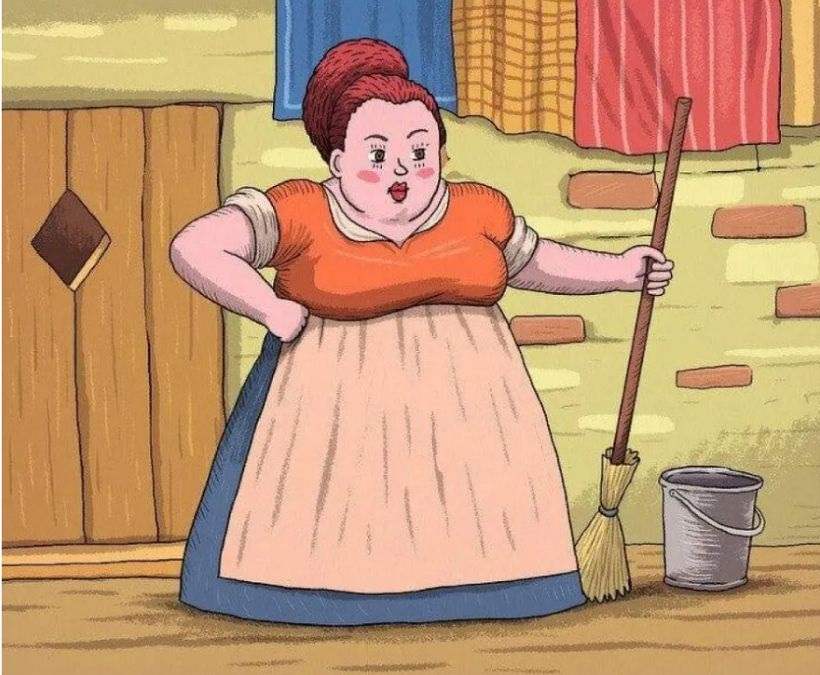 encontre o gato na imagem da senhora Encontre o gato na cena da mulher.