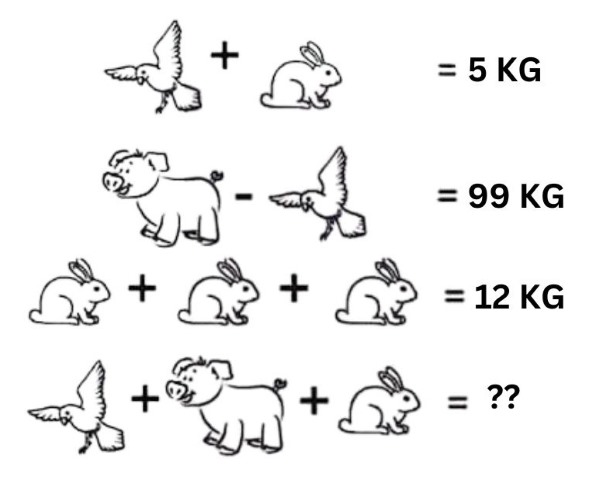 encontre o peso dos animais Encontre o peso dos animais.