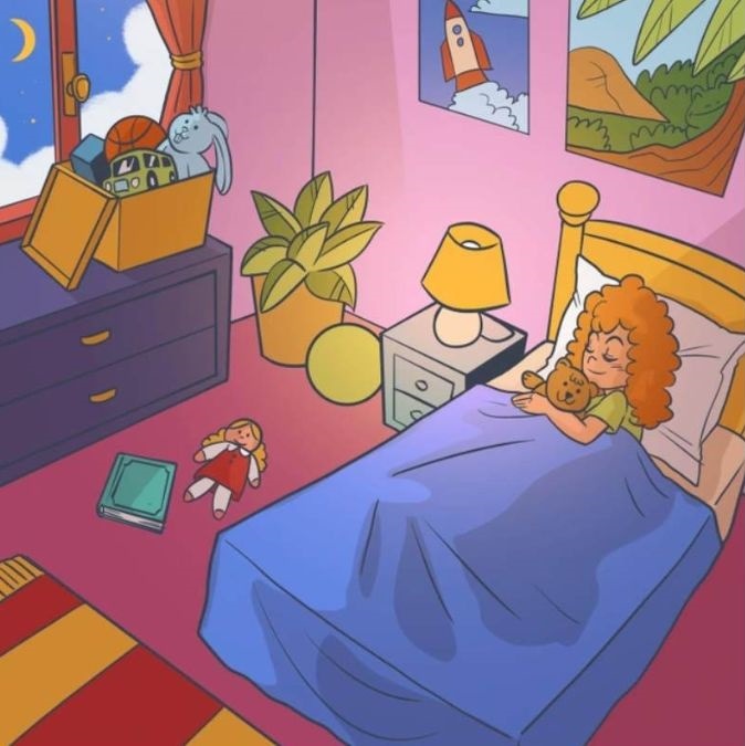 encontre o sapo no quarto Encontre o sapo no quarto da criança.