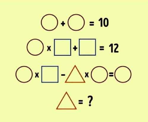 encontre o valor do triangulo da imagem Encontre o valor do triângulo neste desafio.