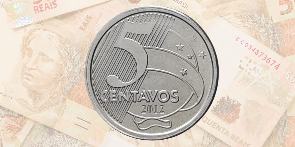 Moeda de 50 centavos sem o zero Moeda de 50 centavos sem o zero