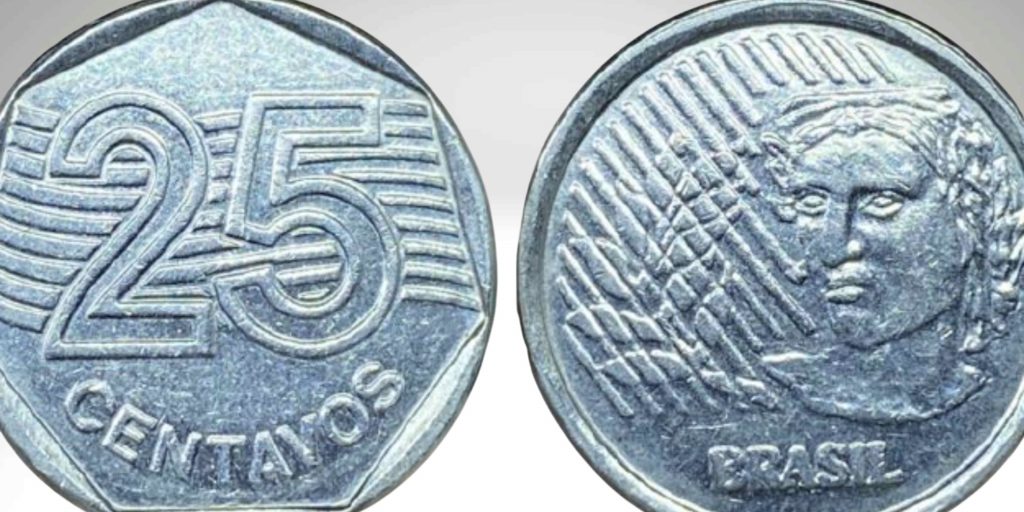 moeda de 25 centavos rara moeda de 25 centavos rara