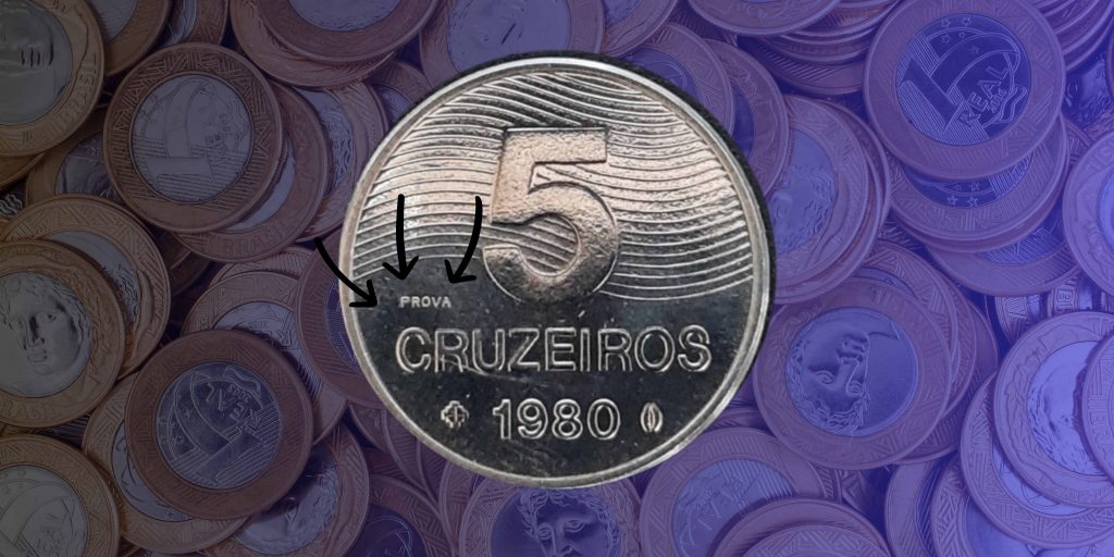 Moeda de 5 cruzeiros de 1980 Moeda de 5 cruzeiros de 1980