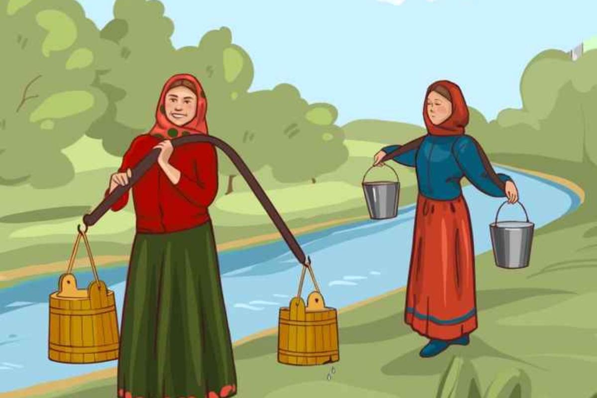 Qual das mulheres trará mais água?