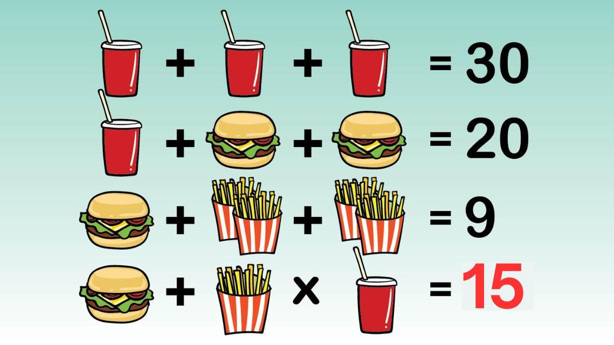 resposta do desafio matematico dos itens Resposta do desafio matemático dos itens de fastfood.