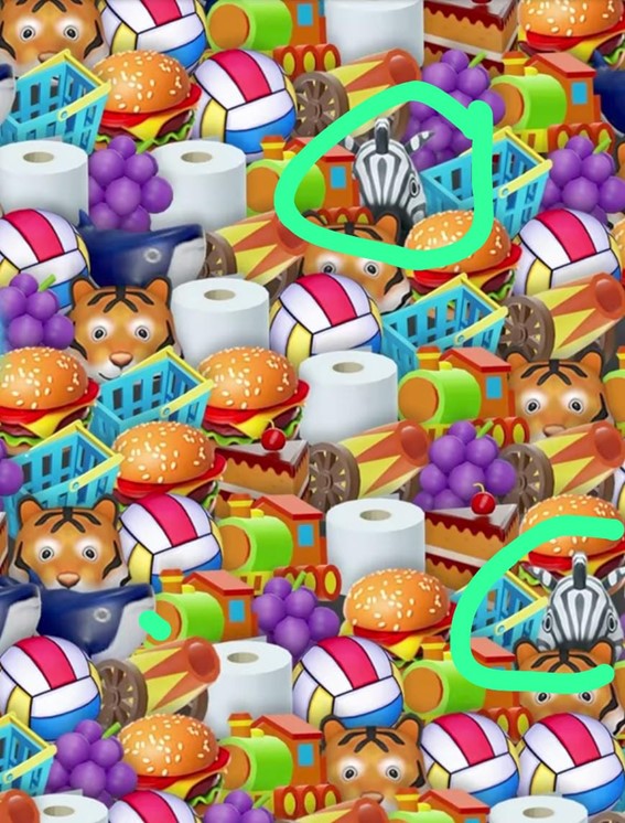 Desafio visual das zebras: encontre duas em menos de 10 segundos Resultado do Desafio visual das zebras