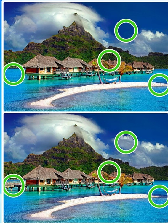 Jogo dos 4 erros das paisagens: Encontre as diferenças em menos de 10 segundos Resultado do Jogo dos 4 erros das paisagens
