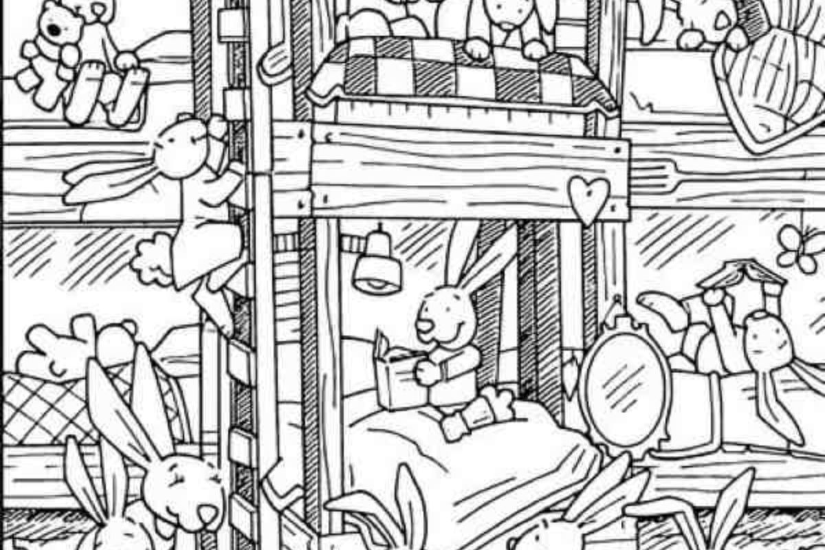 Encontre a colher entre os coelhos.