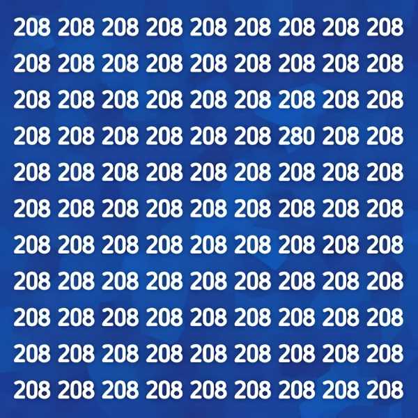 encontre o numero neste desafio Encontre o número 280 neste desafio visual.