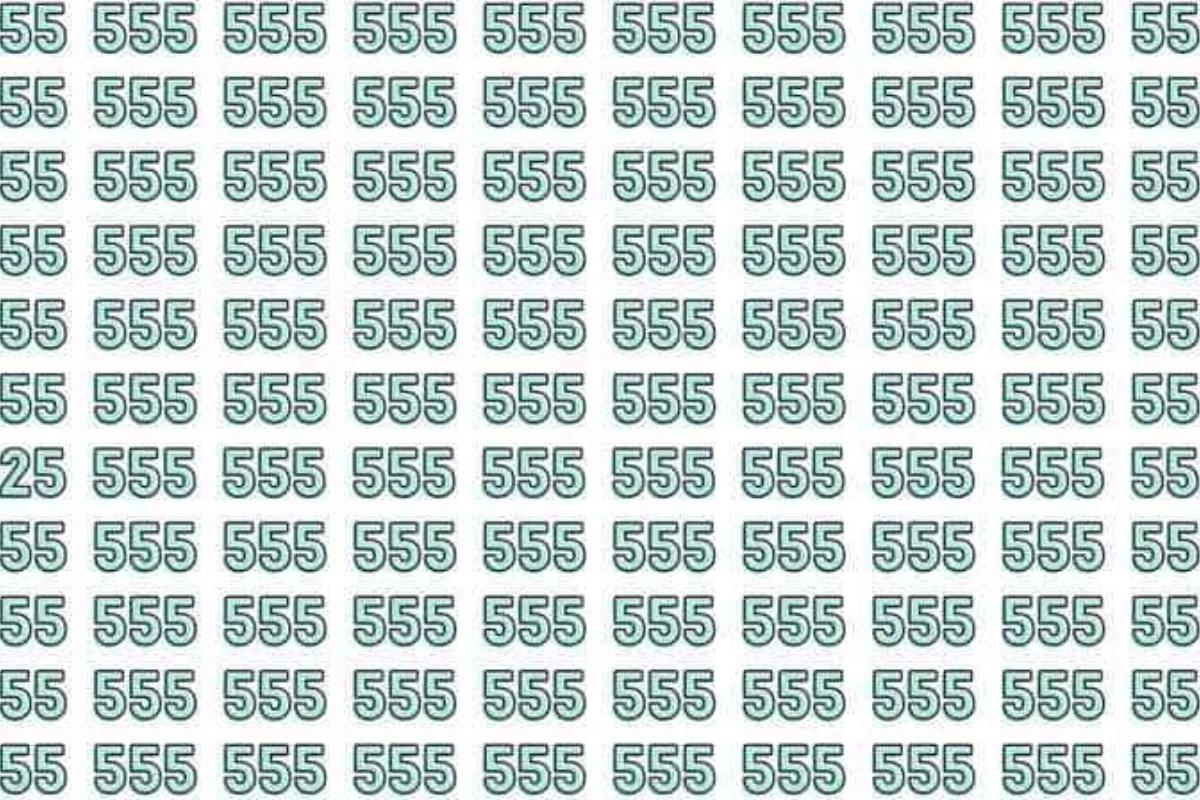 Encontre o número 525 neste desafio visual.