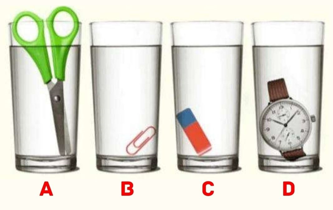 qual copo tem mais agua Encontre o copo que tem mais água.