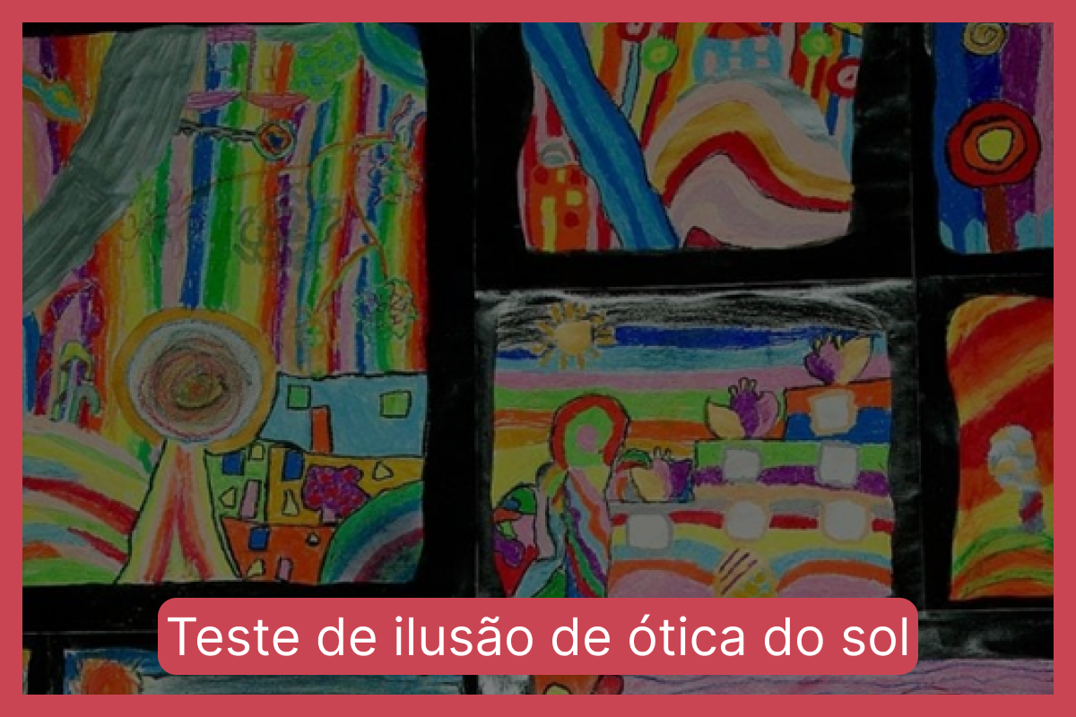 Teste de ilusão de ótica do sol