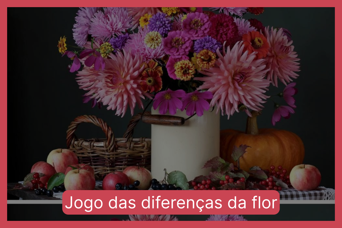 Jogo das diferenças da flor
