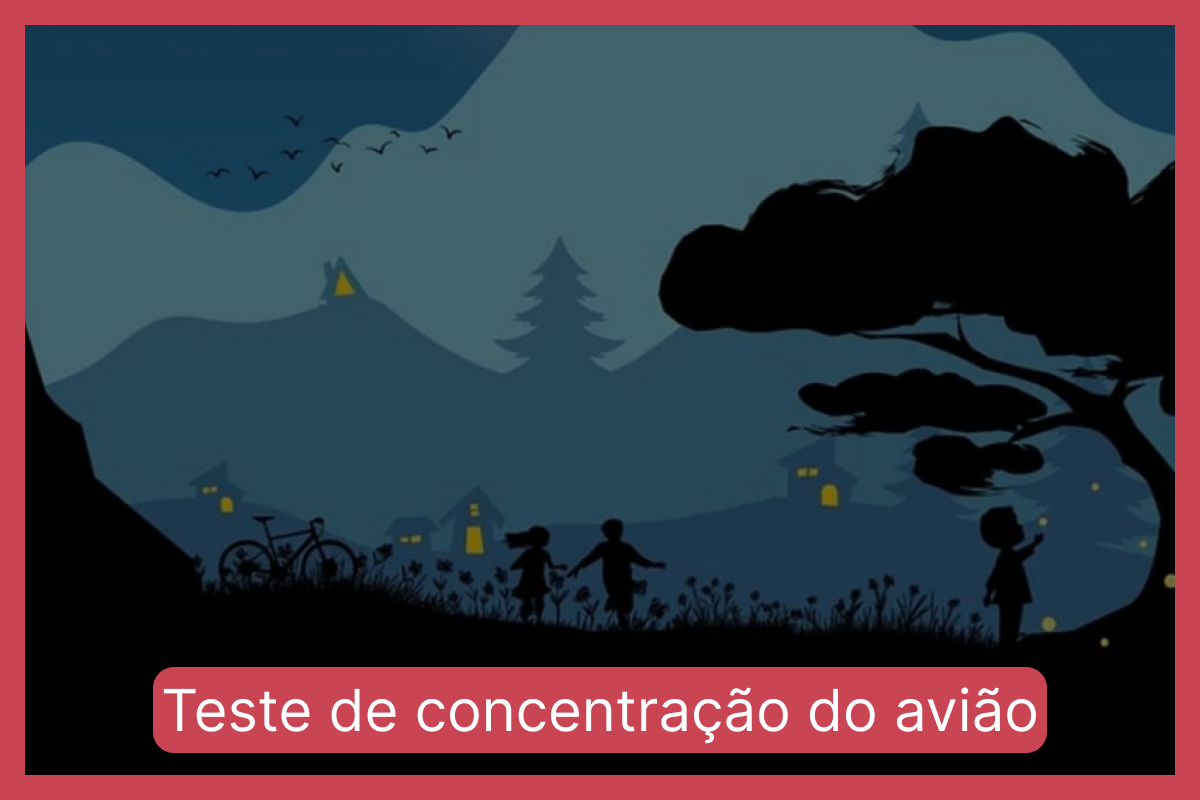 Teste de concentração do avião