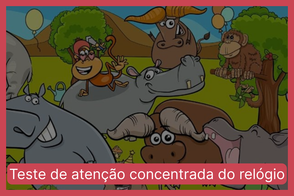 Teste de atenção concentrada do relógio