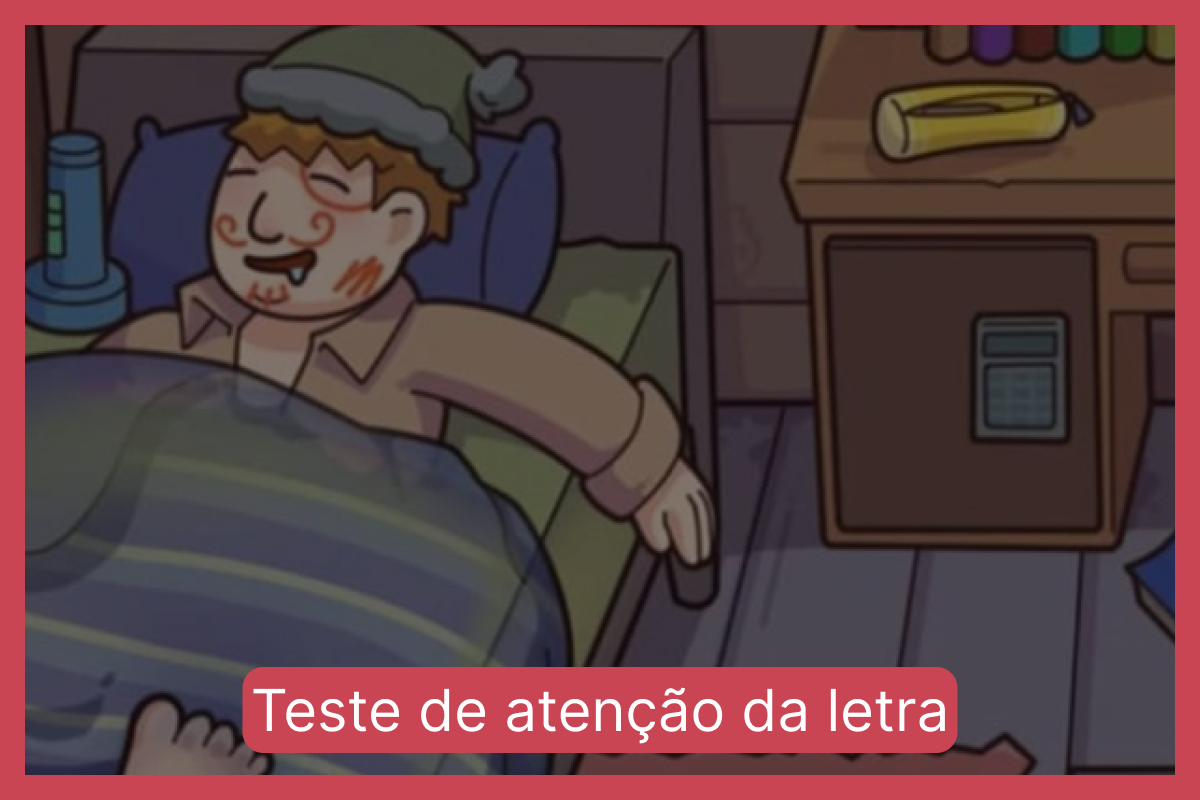 Teste de atenção da letra: encontre a letra escondida na imagem em menos de 10 segundos