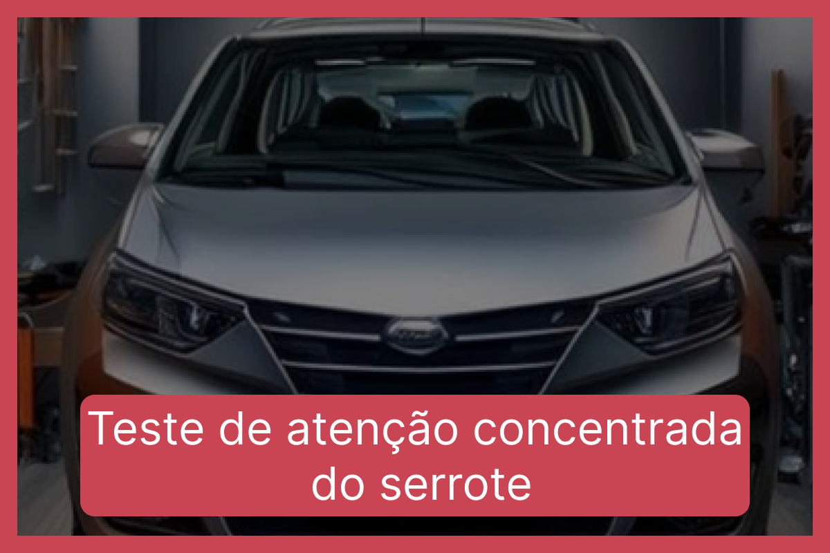 Teste de atenção concentrada do serrote