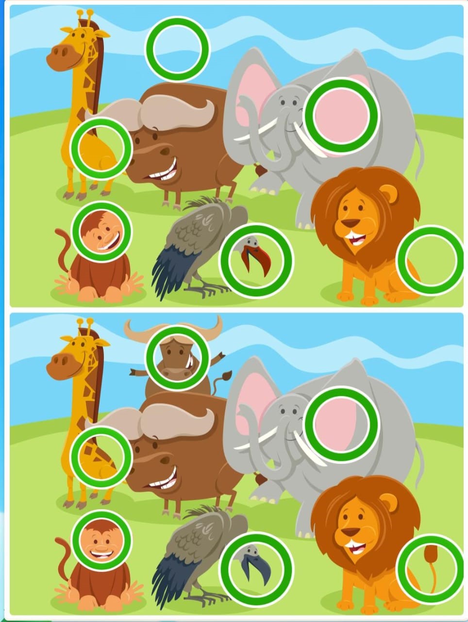 Resultado do jogo dos seis erros da savana Resultado do jogo dos seis erros da savana
