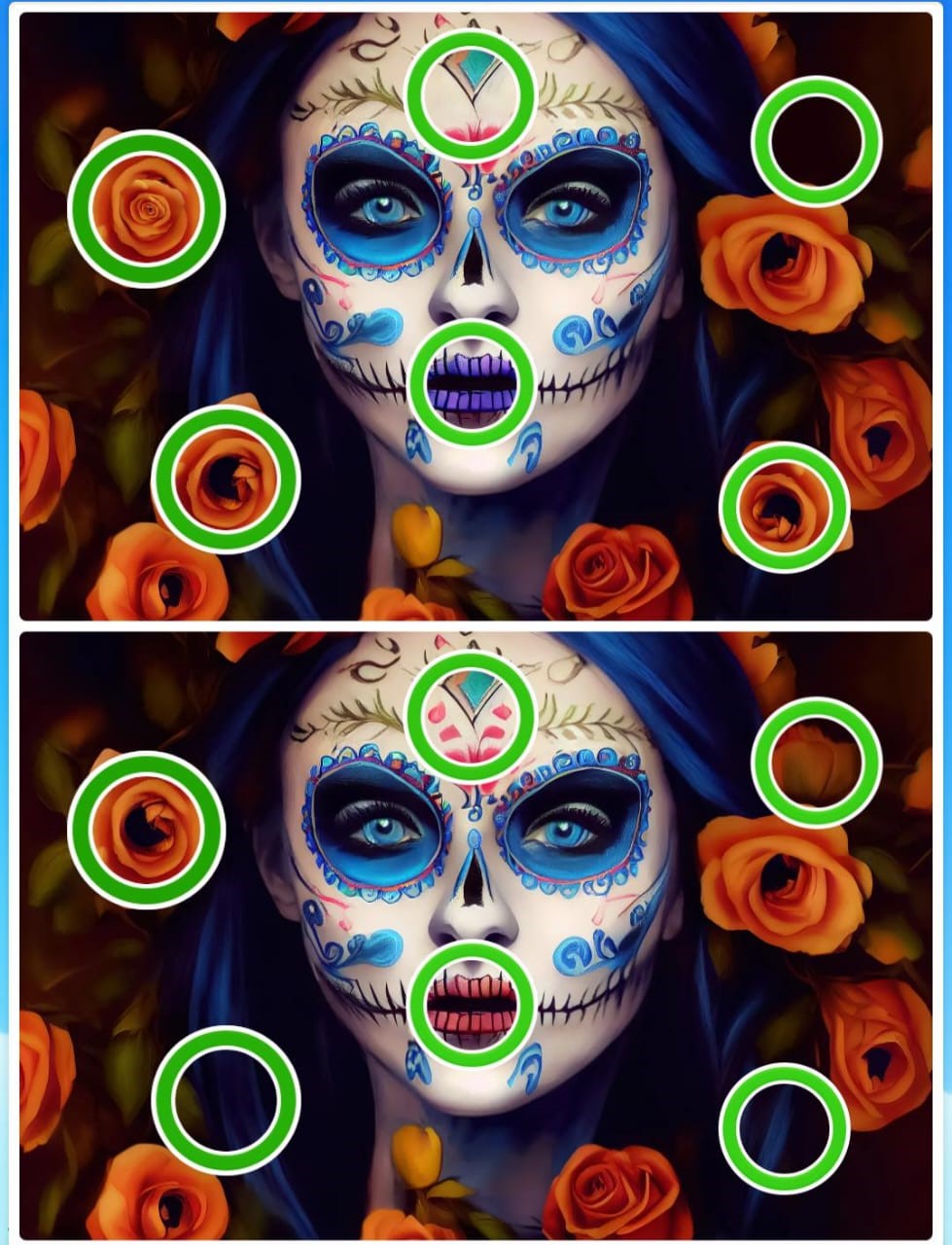 Resultado do Jogo dos seis erros da artista Resultado do Jogo dos seis erros da artista
