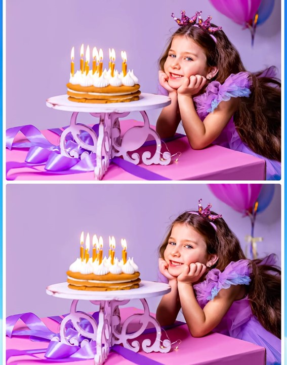Jogo dos 5 erros da aniversariante: encontre as diferenças entre as imagens em 10 segundos Desafio do Jogo dos 5 erros da aniversariante